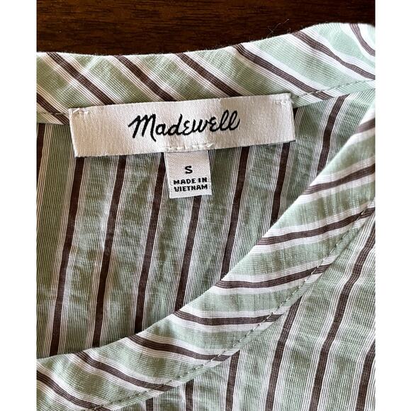 Madewell Dolman Crop Top in Stripe Short Sleeve Boxy Blouse Small - Picture 3 of 10